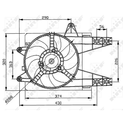 NRF Ventilateur de refroidissement du moteur  B.V. 47038