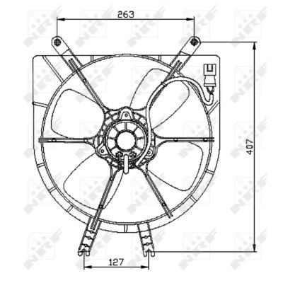 NRF Ventilateur de refroidissement du moteur  B.V. 47042