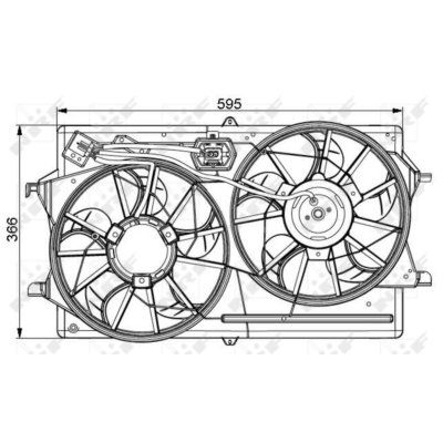NRF Ventilateur de refroidissement du moteur  B.V. 47061