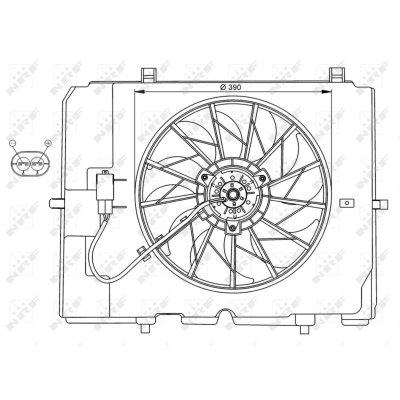 NRF Ventilateur de refroidissement du moteur  B.V. 47067