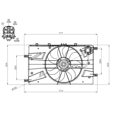NRF Ventilateur de refroidissement du moteur  B.V. 47878