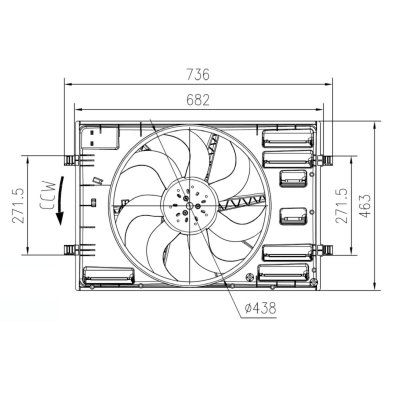 NRF Ventilateur de refroidissement du moteur  B.V. 47916
