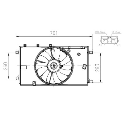 Ventilateur de refroidissement du moteur NRF B.V. 47933