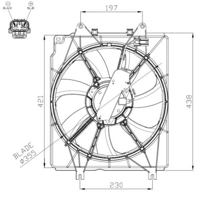 NRF Ventilateur de refroidissement du moteur  B.V. 47934
