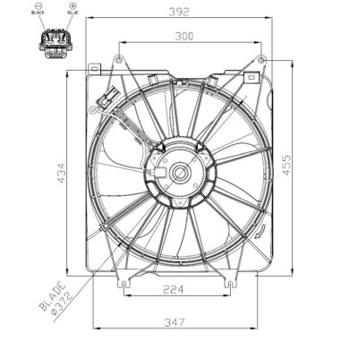 NRF Ventilateur de refroidissement du moteur  B.V. 47935