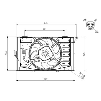 NRF Ventilateur de refroidissement du moteur  B.V. 47952