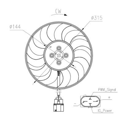 NRF Ventilateur de refroidissement du moteur  B.V. 47970