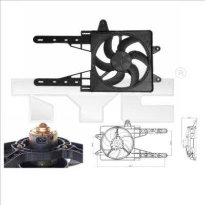 TYC Ventilateur de refroidissement du moteur  809-0007