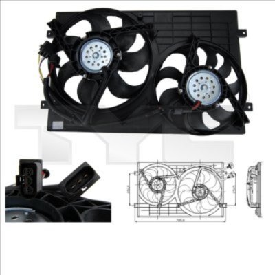 TYC Ventilateur de refroidissement du moteur  832-0001