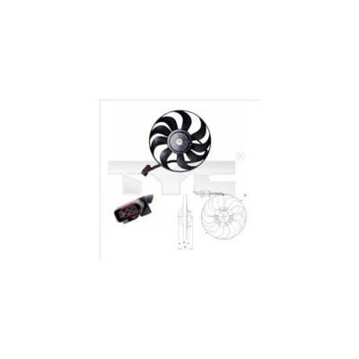 TYC Ventilateur de refroidissement du moteur  837-0022