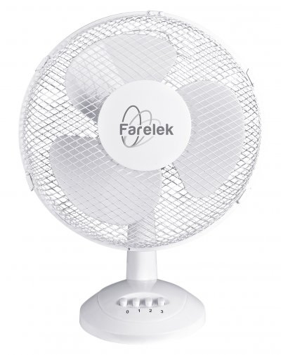 FARELEK Ventilateur ""miami"" &oslash; 30 cm de table - blanc FAR3431541120402