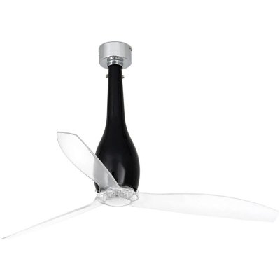 FARO BARCELONA Ventilateur noir avec h&eacute;lices transparentes Eterfan Faro