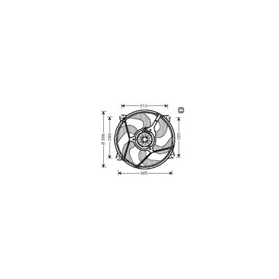 VAN WEZEL Ventilateur refroidissement du moteur 0904746 International Radiators