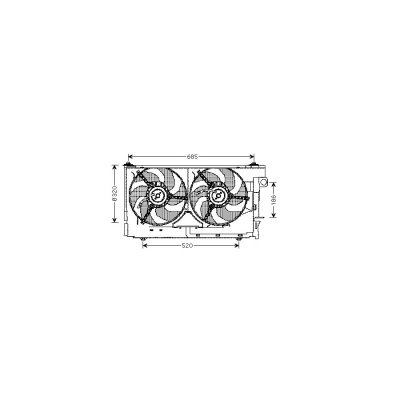 INTERNATIONAL RADIATORS Ventilateur refroidissement du moteur 0955749  