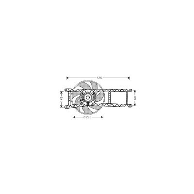 VAN WEZEL Ventilateur refroidissement du moteur 1709746 International Radiators