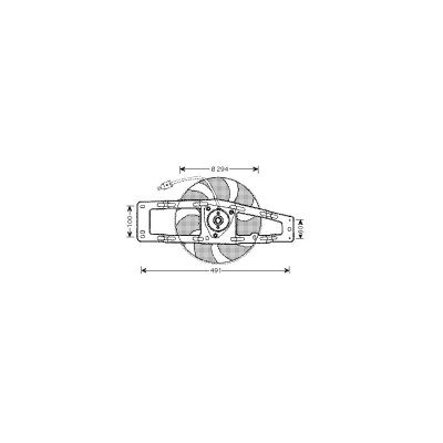 VAN WEZEL Ventilateur refroidissement du moteur 4342747 International Radiators