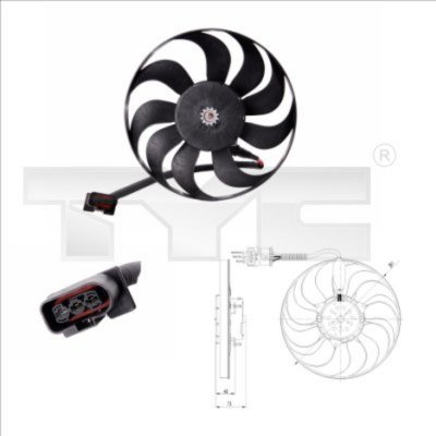 TYC Ventilateur, refroidissement du moteur A3 (09/1996 - 05/2003)