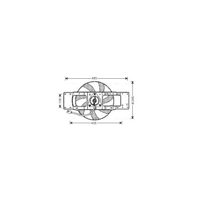 AVA DEUTSCHLAND GMBH Ventilateur, refroidissement du moteur AVA QUALITY COOLING RT7528