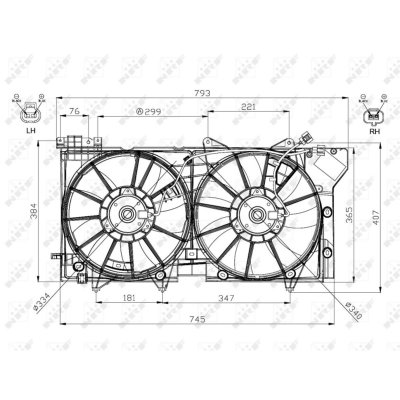 NRF Ventilateur, refroidissement du moteur  47573