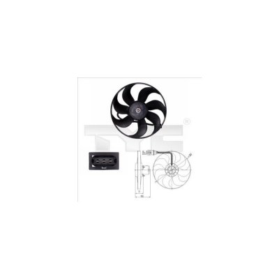 TYC Ventilateur, refroidissement du moteur POLO (10/1994 - 10/1999)