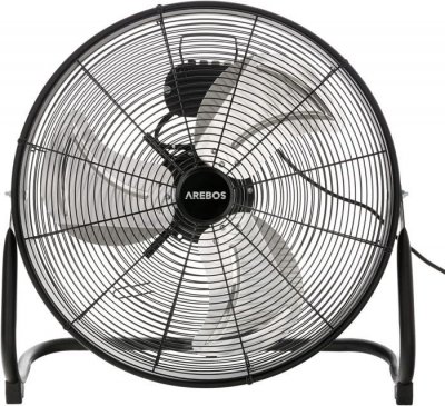 AREBOS Ventilateur sur pied  120W 3 vitesses D50cm Noir - noir