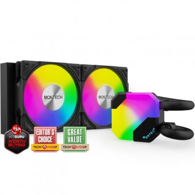 MONTECH Ventirad  HyperFlow ARGB 240 Black (HYPER FLOW ARGB 240 (B))