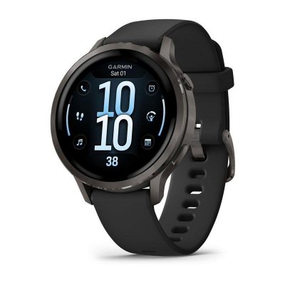 GARMIN Venu 4 noir et gray- bracelet silicone noir - 41mm
