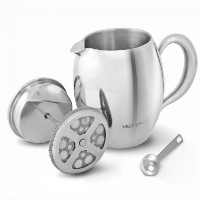 VEOHOME  Cafeti&egrave;re et Th&eacute;i&egrave;re &agrave; Piston incassable &agrave; double paroi