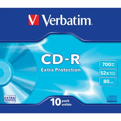 VERBATIM  - 10 x CD-R - 700 Mo (80 min) 52x - bo&icirc;tier CD &eacute;troit 