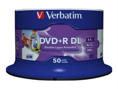 VERBATIM  43703 Dvd vierge 8,5 Go Dvd-r 50 pi&egrave;ce s