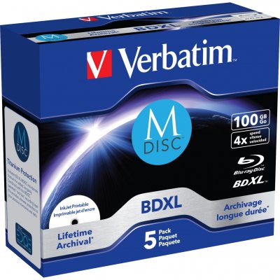VERBATIM  43834 disque vierge Blu-Ray BDXL 100 Go 5 pi&egrave;ce(s), Disques Blu-ray