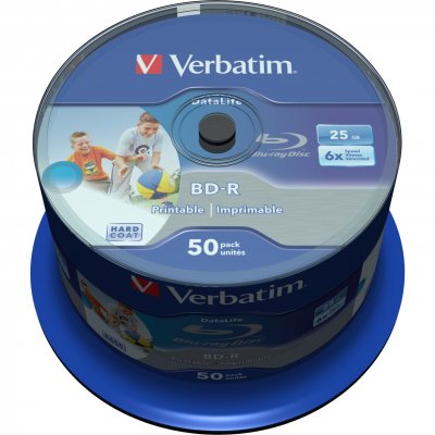 VERBATIM  bd-r sl datalife htl 6xspd wide pr 50pk