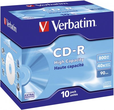 VERBATIM  Cd-r 800mb High Capacity 40x Speed 10 Units Multicolore