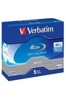 VERBATIM  Data Life Bd-r Blu-ray 25gb 6x Speed 5 Units Blanc