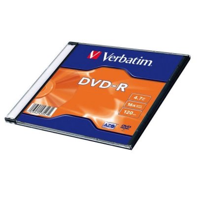 VERBATIM  - DVD-R - 4.7 Go 16x - argent mat - bo&icirc;tier CD &eacute;troit