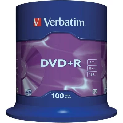 VERBATIM  DVD+R Advanced AZO Plus, 16x, 100 pi&egrave;ces en cake box
