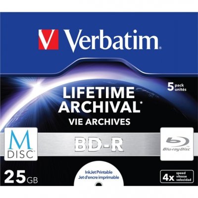 VERBATIM  M-Disc 4x BD-R 25Go, Disques Blu-ray