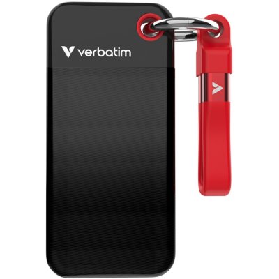 VERBATIM  Pocket Ssd 1 To Usb Type-c 3.2 Gen 2 (3.1 Gen 2) Noir, Rouge 