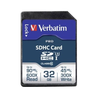 VERBATIM  PRO - Carte m&eacute;moire flash - 32 Go - UHS Class 3 / Class10 - 300x/600x - SDHC UHS-I 