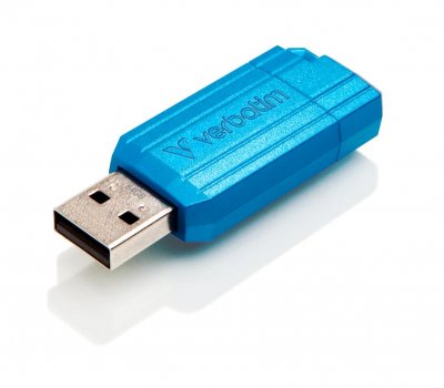 VERBATIM  USB DRIVE 2.0 PINSTRIPE Cl&eacute; USB 64 GB bleu 49961 USB 2.0