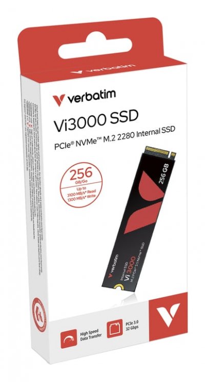 VERBATIM  Vi3000 PCIe NVMe M.2 SSD 256GB 256 Go PCI Express 3.0