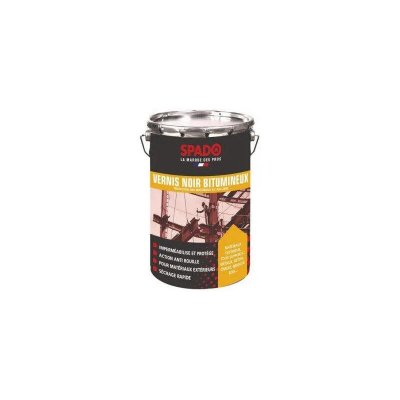 SPADO Vernis bitumineux noir travaux ext&eacute;rieurs  4L