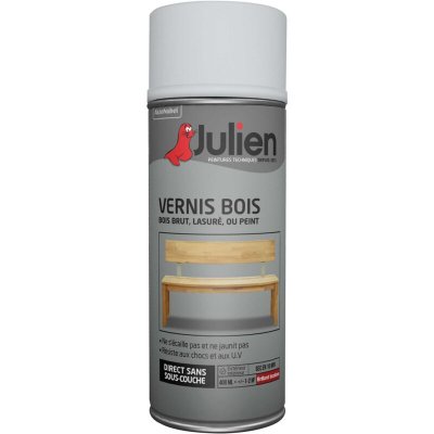 JULIEN Vernis en bombe a&eacute;rosol Bois  incolore satin&eacute; 400 ml