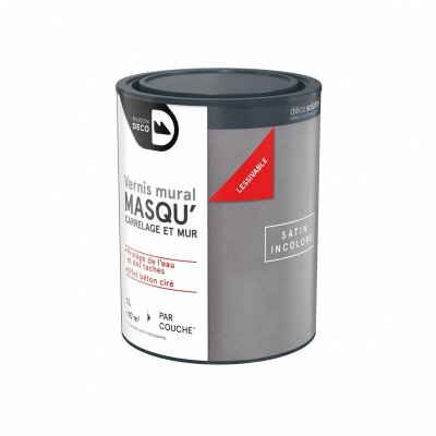 MAISON DECO Vernis, Masqu'carrelage , transparent, 1 l