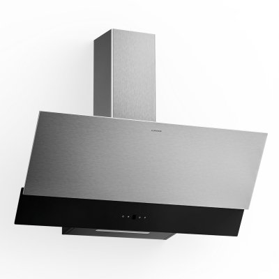 KLARSTEIN Verosteel Hotte Aspirante 90 cm Hotte D&eacute;corative 624 m&sup3;/h A++ Commandes Tactiles LED Noir