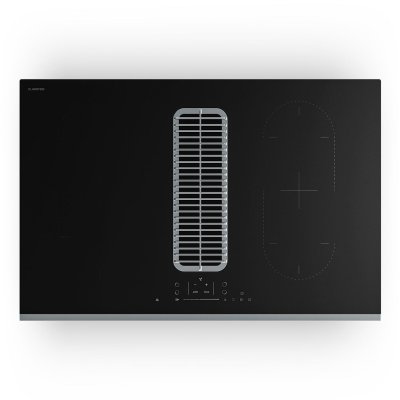 KLARSTEIN Verosteel Plaque &agrave; induction avec Hotte int&eacute;gr&eacute;e 80 cm &eacute;l&eacute;gante minimaliste 8400 W Noir