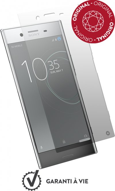 FORCE GLASS Verre tremp&eacute;  pour Xperia XZ Premium et kit de pose - Neuf