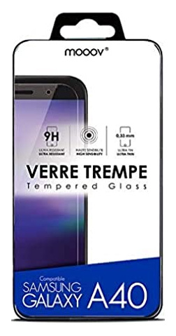 MOOOV Verre tremp&eacute; plat pour Samsung A40