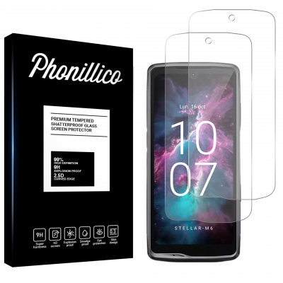PHONILLICO Verre Tremp&eacute; pour Crosscall Stellar M6/M6E [Pack 2] Film Vitre Protection Ecran