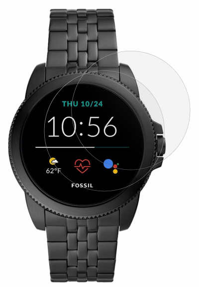 PHONILLICO Verre Tremp&eacute; pour Fossil Gen 5E 42mm 44mm [Lot de 2] Film Protection Ecran Montre Anti Rayure